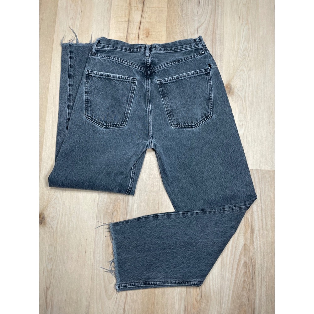 AGOLDE 90s Pinch Waist High Rise Straight Leg Jeans Grey Washed‎ Black Size 26 - Picture 9 of 9